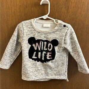 Rosie Pope Gray Wild Life Long Sleeve shirt